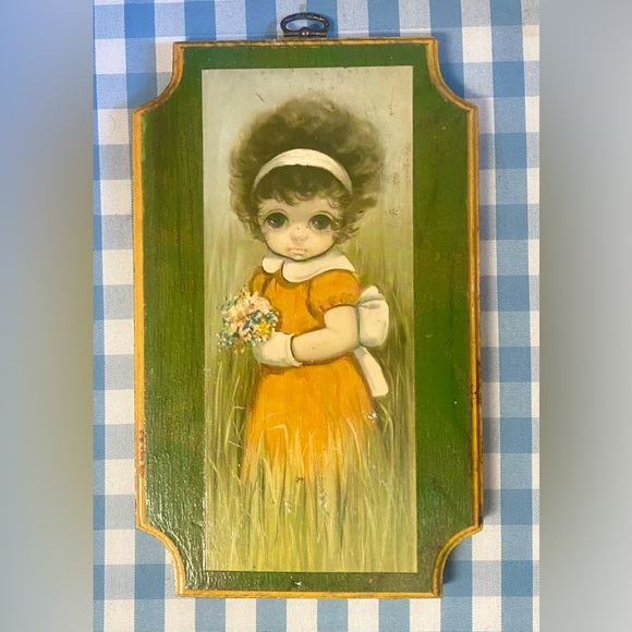 Pair of retro Ozz Franca “Big Eyes” wall plaques - Picture 2 of 5